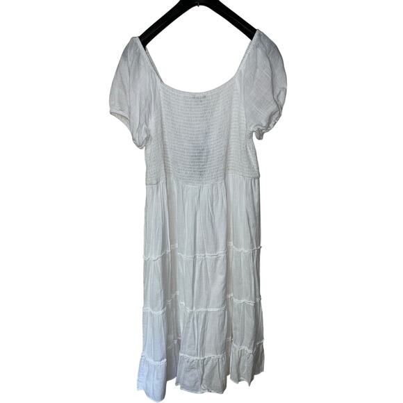 Ellen Weaver Maxi Dress Womens 2XL Smocked Crinkle Gauze Lined Cottagecore NEW - Picture 3 of 8